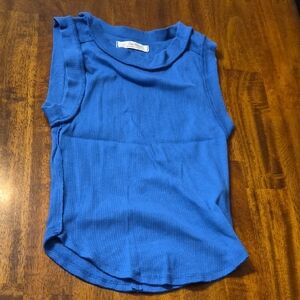 We The Free Blue Sleeveless Top Tank Top Sz Small